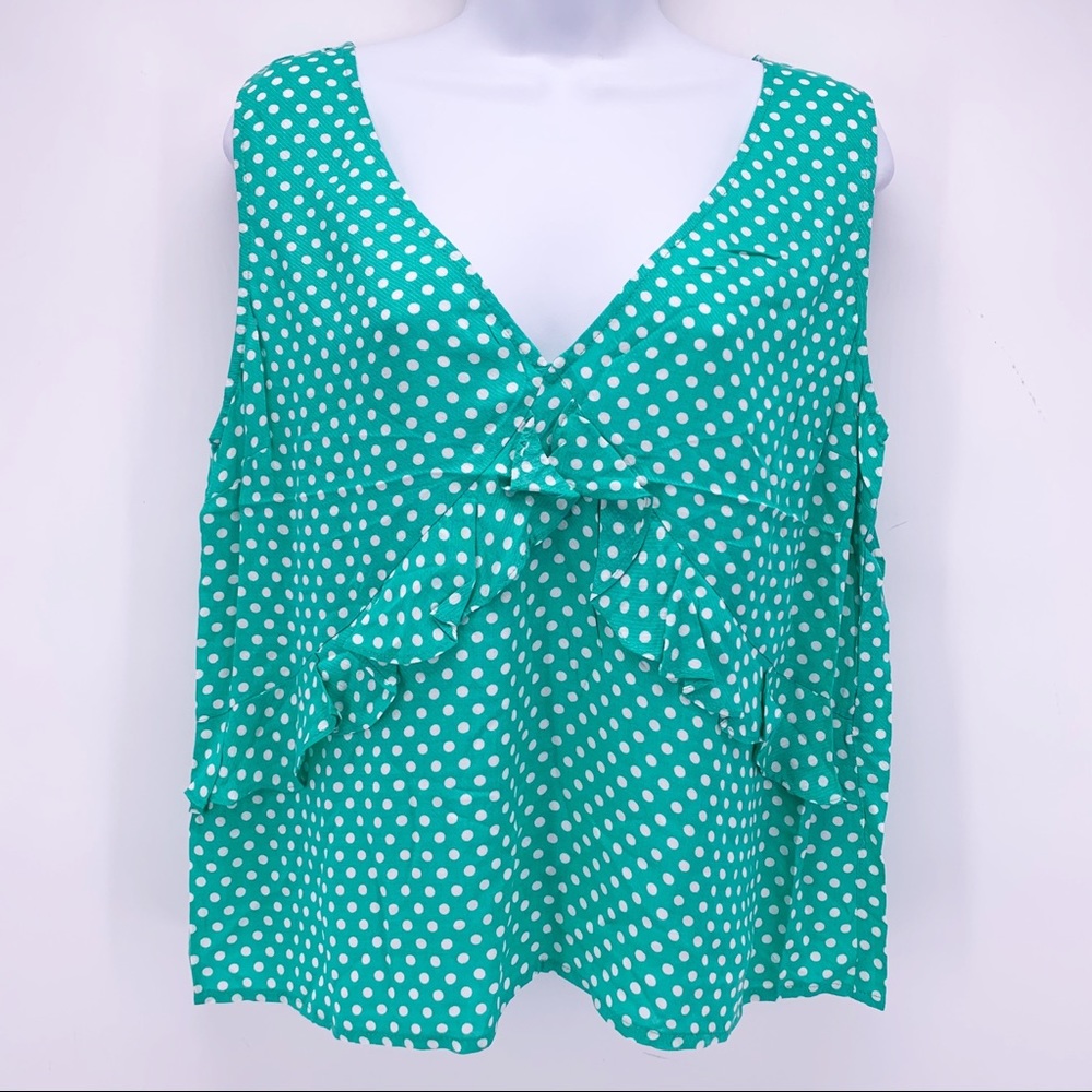 NEW BB Dakota Spotted in Dots Polka Dot Tank Sz L